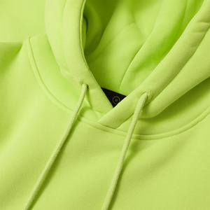 350g荧光绿牛油果绿色连帽卫衣女浅绿色抹茶绿加绒清新帽衫上衣男