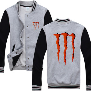 运动会青少年潮牌红色魔爪工作服恶魔血爪印个性定制棒球服衣服春