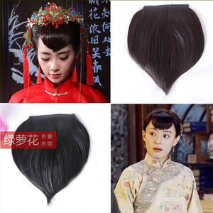 古装刘海影楼写真民国造型假发秀禾中式新娘儿童大小桃心发片头帘
