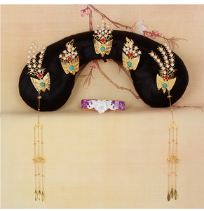 清朝延禧攻略富察皇后同款造型旗头发饰秦岚古装造型假发流苏凤冠