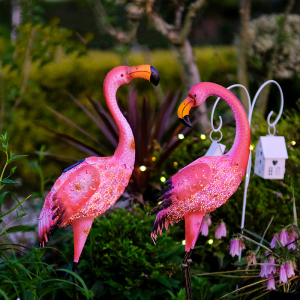 新款铁艺火烈鸟创意落地摆件户外庭院景观花园别墅氛围布置装饰品