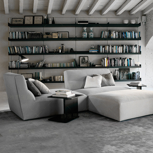 北欧现代公寓民宿书房休闲沙发工作室酒店别墅休息区阅览室梳化