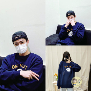 【阿勇与阿花】韩国spao吴世勋vivi联名21年秋冬新款宽松长袖卫衣