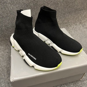 *现货*balenciaga巴黎世家童鞋儿童袜子鞋靴子运动鞋 黑色绿底