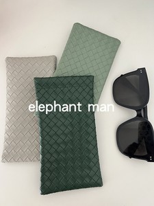 elephant man 23年新款  高性价比编织PVC革弹片眼镜墨镜收纳盒