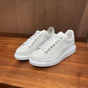 意大利代购 alexander mcqueen 麦昆女士夜光小白鞋反光厚底mcq
