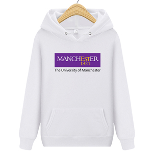 manchester曼彻斯特大学校服卫衣学生加绒加厚冬季连帽衫班服外套