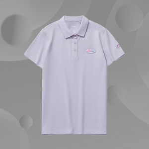 李宁正品女装短袖t恤宽松翻领运动时尚系列女子短袖polo衫aplr012