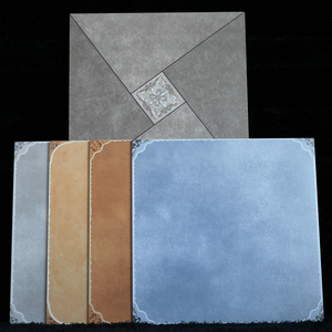 景鑫瓷砖淘宝蓝色地中海客厅仿古瓷砖600x600美式田园风格复古地砖