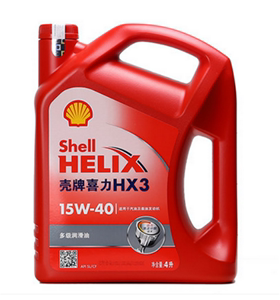 壳牌红喜力机油/HX3/SL/CF/15W40 /汽机油润滑油汽油四季通用4L