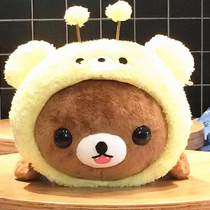 日单轻松熊松弛熊变装蜜蜂熊千玺同款毛绒玩具公仔抱枕