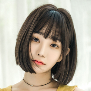 假发女短发bobo头波波头网红学生圆脸修脸直发时尚全头套逼真发型