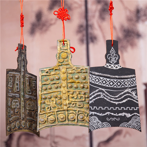 中国风编钟奏乐青铜器儿童手工diy制作材料包幼儿园传统文物贴画