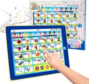 外贸热销纯英文发声平板学习机玩具字母单词颜色数字儿童益智考试