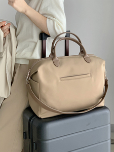 CENGE尼龙布牛皮电脑包手提大容量旅行包托特包男女出差行李包