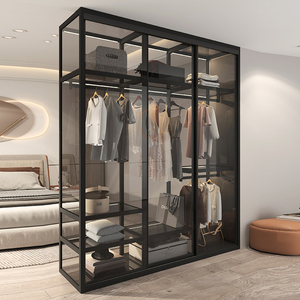 铝合金玻璃衣柜门定制