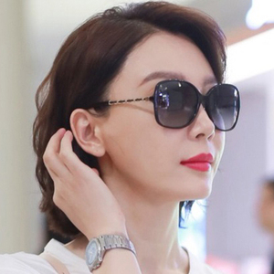 小辣椒陈数同款小脸眼镜链条偏光墨镜大框复古女士太阳墨镜5210