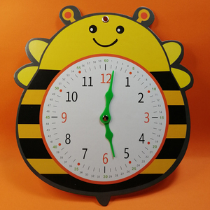 硬纸板时钟 一二年级教具钟 学习用品 手自由拨动时针