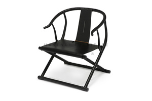 新中式实木圈椅折叠书桌椅太师茶椅设计师休闲椅一把交椅实木餐椅