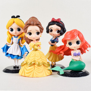 q版迪士尼白雪公主 美人鱼 爱丽丝烘焙生日蛋糕摆件人偶 手办模型