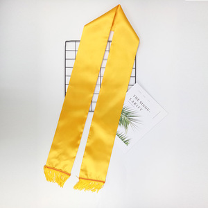 定制logo庙会黄围巾祭祖绶带祭祀宗亲庙会礼仪带文字黄围巾印字