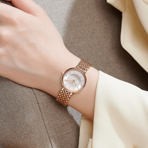 聚利时韩风手链带商务女性手表防水石英时尚优雅太阳纹女表1302