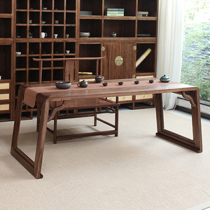 实木小书桌中式仿古榆木国学书法画案简约古朴课桌琴桌茶桌马鞍桌