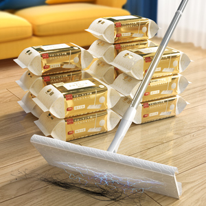 inwejia静电除尘纸拖把拖地湿巾一次性吸尘纸地板擦地湿纸巾家用