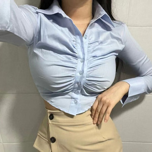 紧身衬衣女修身黑色