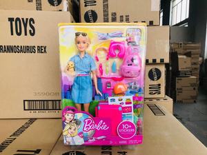 新款旅行中的芭比女孩生日礼物过家家玩具公主套装礼盒FWV25