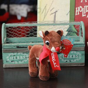 出口尾单可爱给圣诞老人拉车的驯鹿鲁道夫公仔圣诞节装饰儿童礼物