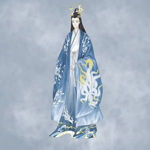 【山海经—天狐】雾外江山原创正版男女情侣款汉服印花大袖衫套装