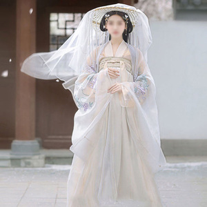 古装即将绝版汉服仙女夏季仙气樱花中国风飘逸超仙学生古风白色