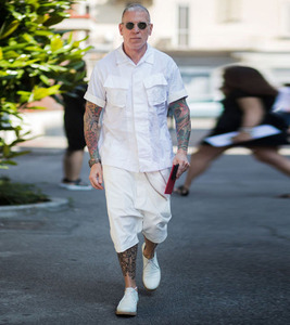 男士夏季新款工装短裤nick大叔六分裤直筒宽松欧美风复古吊裆裤