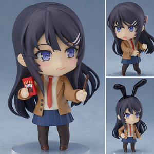 樱岛学姐手办jk樱岛麻衣gsc粘土人关节可动q版公仔兔女郎玩偶摆件