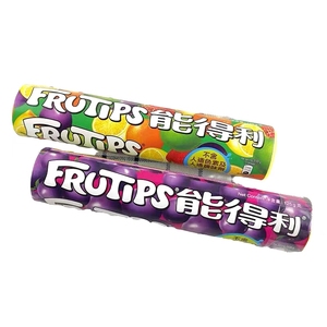香港进口  能得利frutips 4倍果汁黑加仑子软糖125g 什锦水果软糖