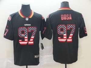 NFL橄榄球服49ers旧金山49人队5LANCE 97BOSA#99 42#LOTT刺绣球衣