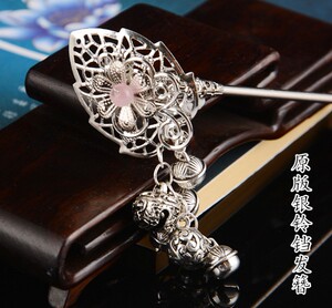 古装特工皇妃楚乔传赵丽颖同款头饰银铃铛饰品 发簪古典宫廷公主