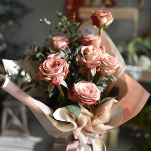 花边thebeside《卡布奇诺》肯尼亚进口玫瑰花 520七夕情人节礼物