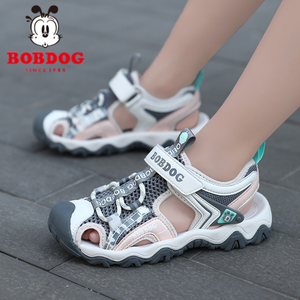 巴布豆童鞋女童凉鞋夏季款中大童包头凉鞋防滑软底防臭儿童沙滩鞋