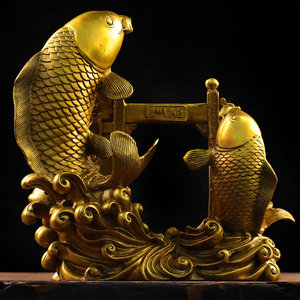 鲤鱼跳龙门摆件