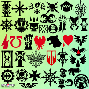 战锤40kwarhammer 40000第一军团血鸦战团死亡守卫图标镂空车贴纸