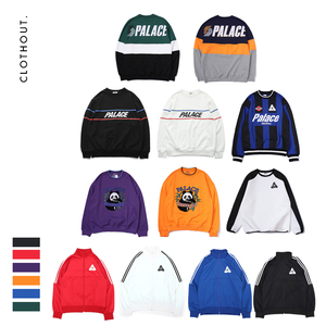 palace 18ss 经典三角logo刺绣纯棉印花宽松嘻哈hiphop卫衣潮男女