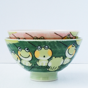 和光小筑 日本进口釉下彩陶瓷 家用米饭碗吃饭碗 情侣可爱青蛙