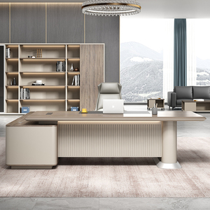 老板桌简约现代总裁桌椅组合办公室家具轻奢大班台大气经理主管桌