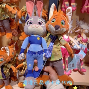 上海迪士尼国内代购 疯狂动物城朱迪尼克毛绒公仔玩偶娃娃