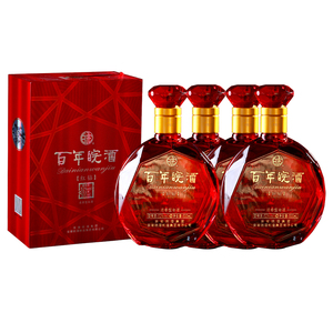 百年皖酒浓香型52度婚宴用酒送长辈安徽名酒整箱4瓶白酒送礼高档