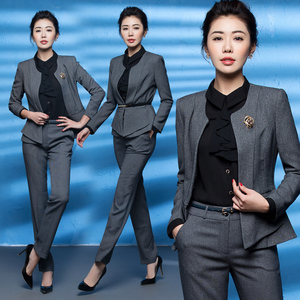 珠宝店工作服女秋冬老凤祥金银首饰物业美妆师销售爱尚臣职业套装