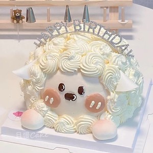 小羊蛋糕烘焙装饰摆件网红蜡烛生日快乐插件happy birthday发箍