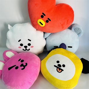 bts防弹少年团毛绒抱枕bt21 卡通玩偶靠垫公仔周边金泰亨田柾国rj